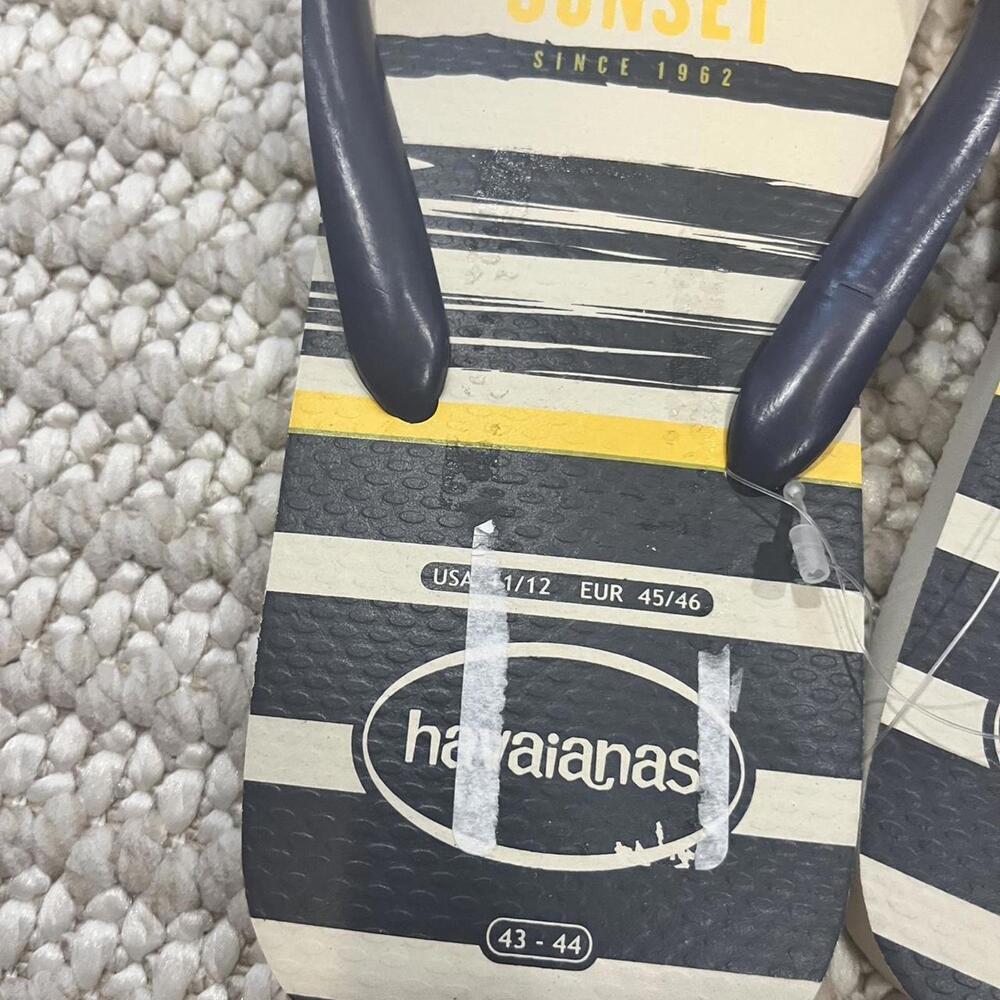 Havaianas Mens Navy and White Sunset Flip Flops - Picture 3 of 3